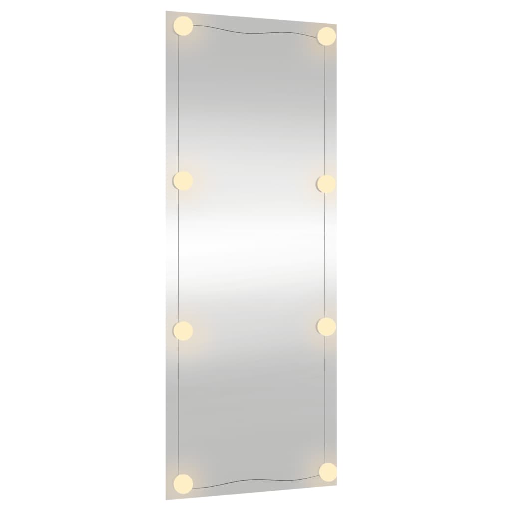 Wall Mirror with LED Lights 40x100 cm Glass Rectangle