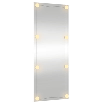 Wall Mirror with LED Lights 40x100 cm Glass Rectangle