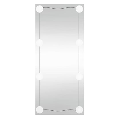 Wall Mirror with LED Lights 50x100 cm Glass Rectangle