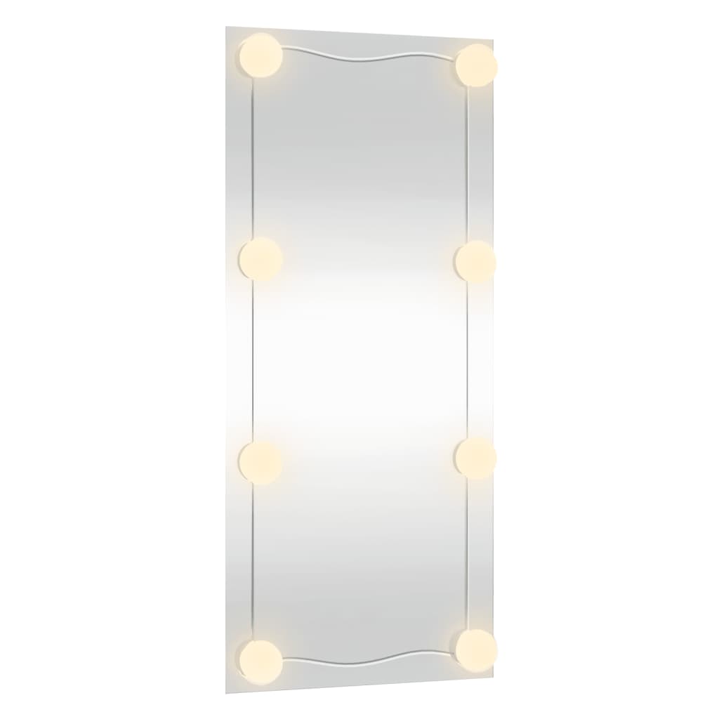 Wall Mirror with LED Lights 50x100 cm Glass Rectangle