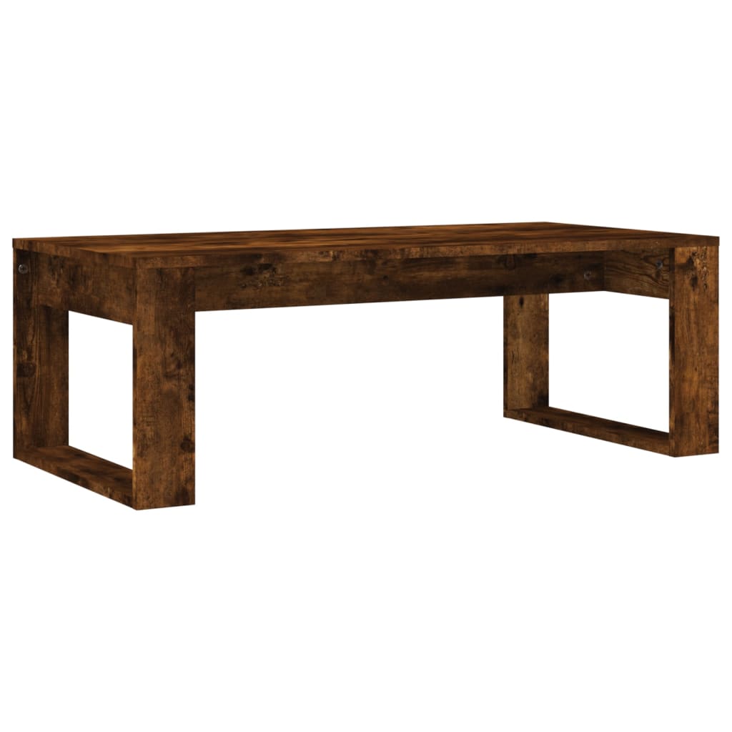 Coffee Table Smoked Oak 102x50x35 cm Engineered Wood