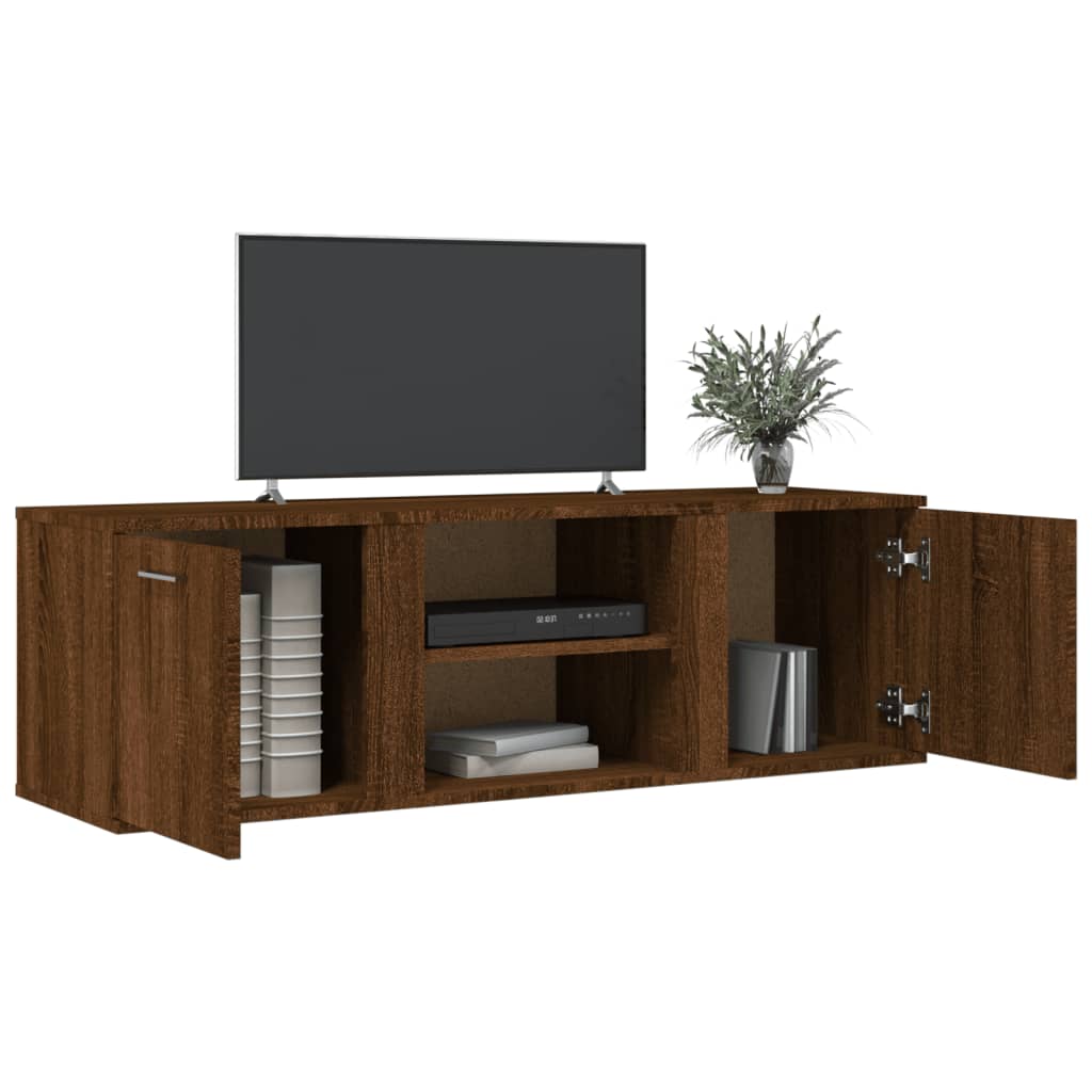 TV Cabinet Brown Oak 120x34x37 cm Engineered Wood