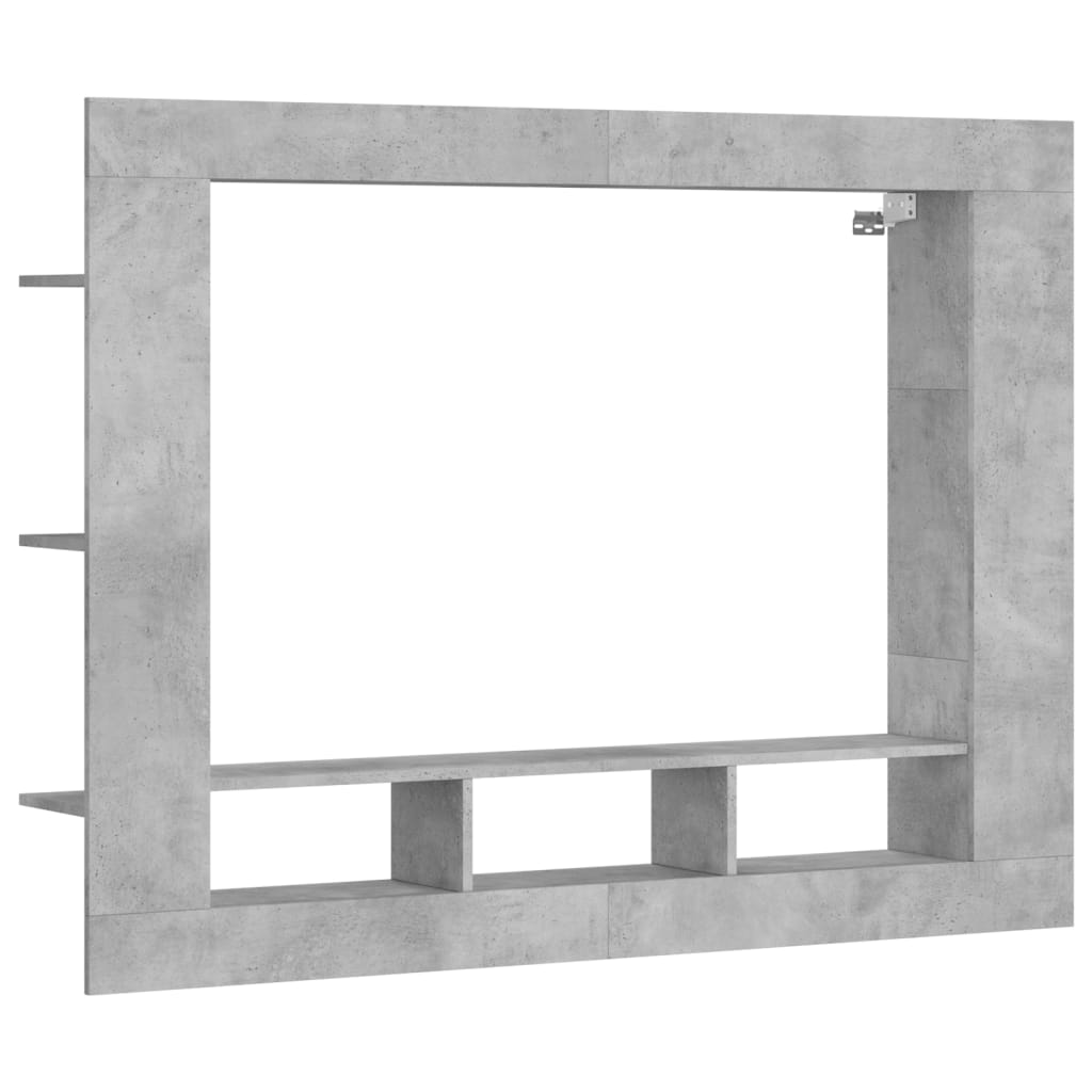 TV Cabinet Concrete Grey 152x22x113 cm Engineered Wood