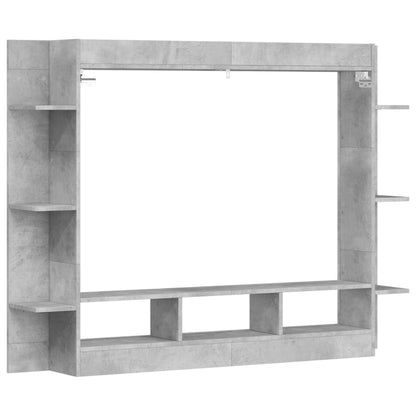 TV Cabinet Concrete Grey 152x22x113 cm Engineered Wood