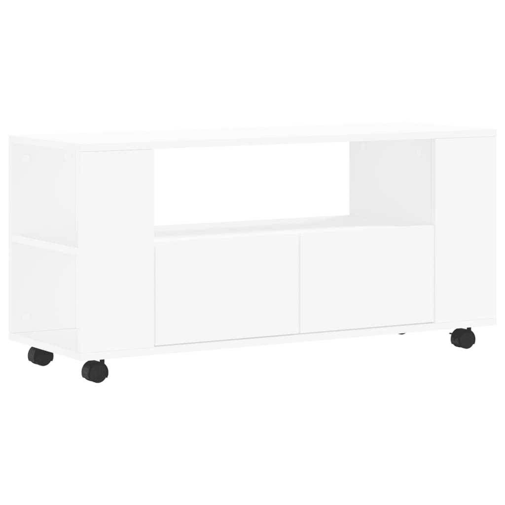 TV Cabinet White 102x34.5x43 cm Engineered Wood