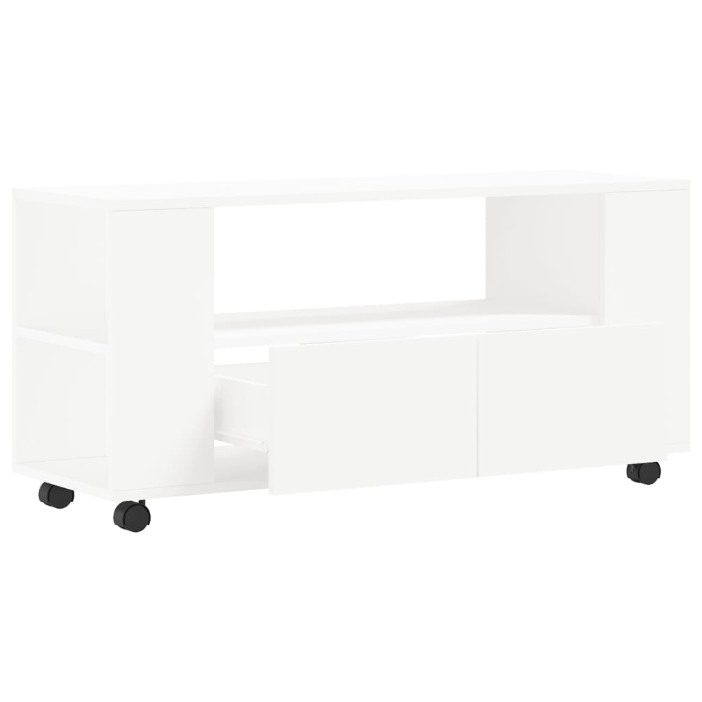 TV Cabinet White 102x34.5x43 cm Engineered Wood