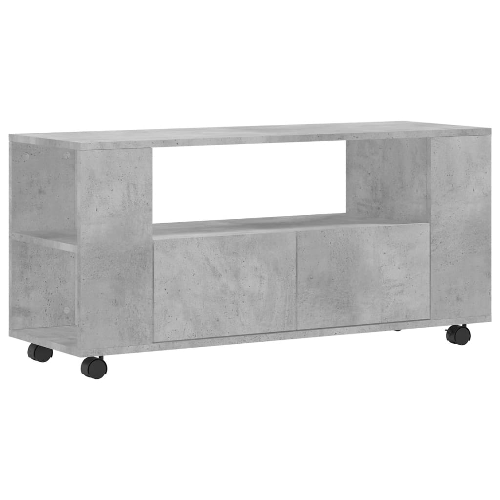 TV Cabinet Concrete Grey 102x34.5x43 cm Engineered Wood