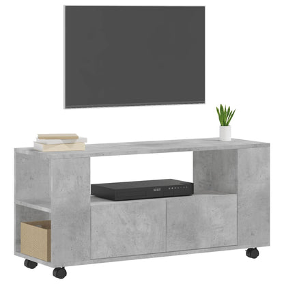 TV Cabinet Concrete Grey 102x34.5x43 cm Engineered Wood