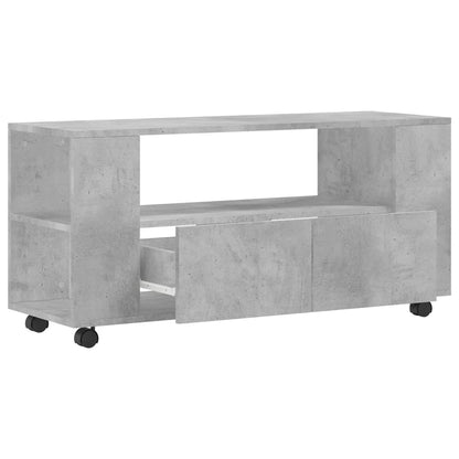 TV Cabinet Concrete Grey 102x34.5x43 cm Engineered Wood