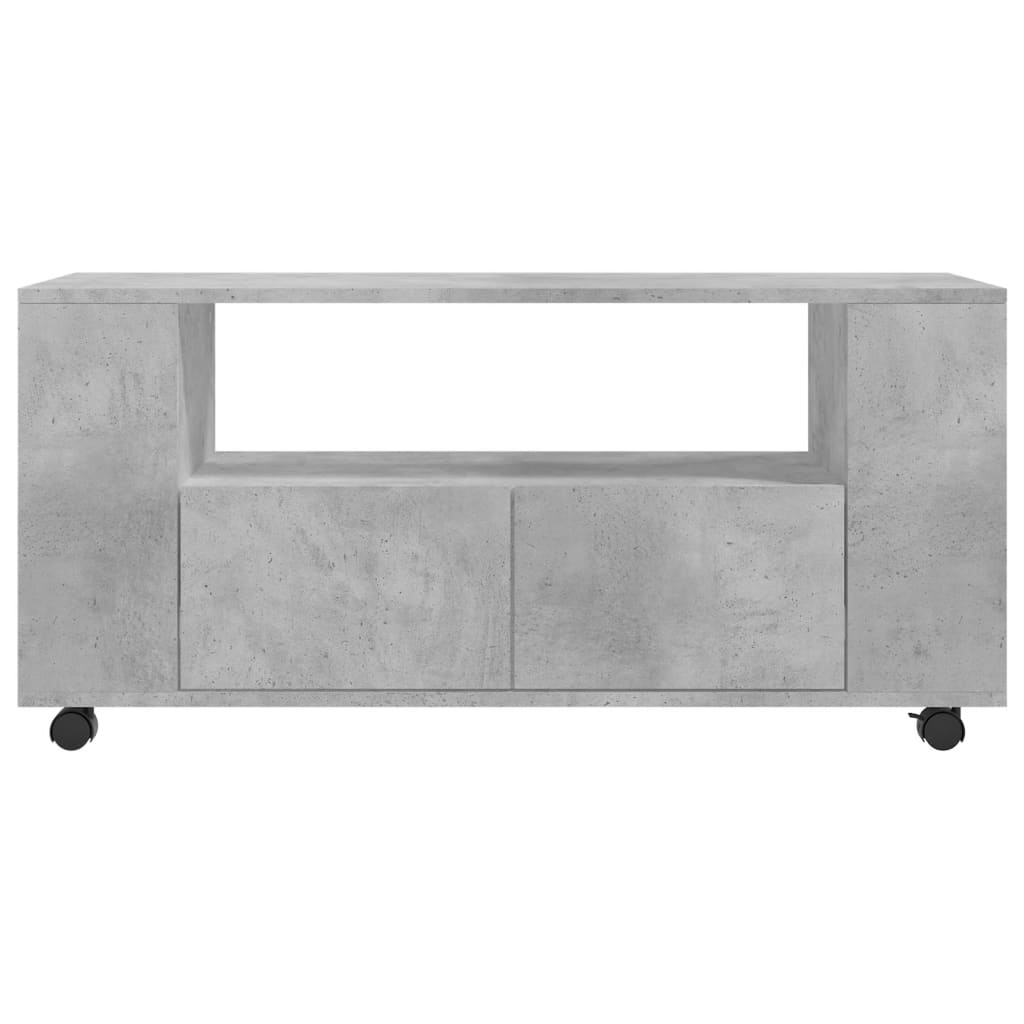 TV Cabinet Concrete Grey 102x34.5x43 cm Engineered Wood