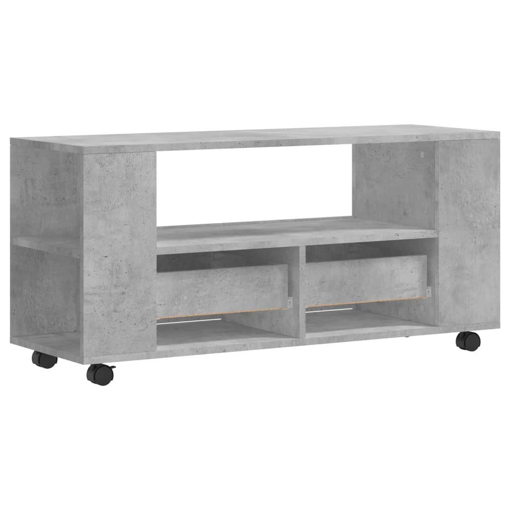 TV Cabinet Concrete Grey 102x34.5x43 cm Engineered Wood