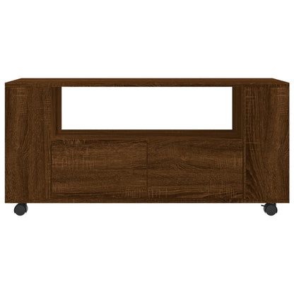 TV Cabinet Brown Oak 102x34.5x43 cm Engineered Wood