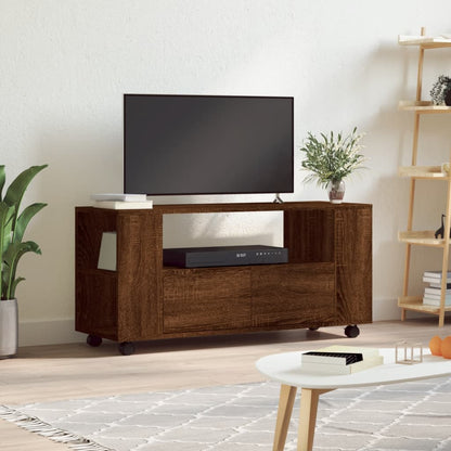 TV Cabinet Brown Oak 102x34.5x43 cm Engineered Wood