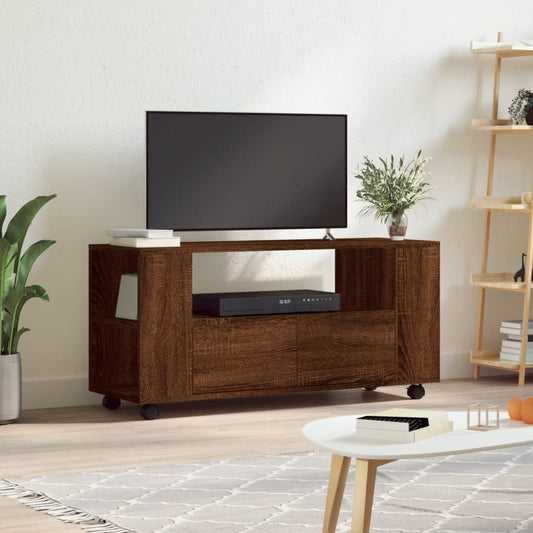 TV Cabinet Brown Oak 102x34.5x43 cm Engineered Wood