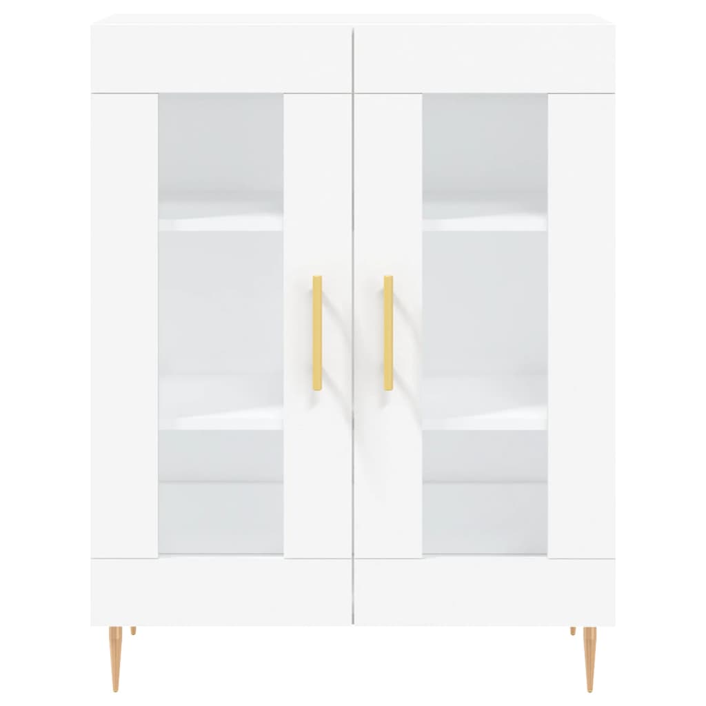 Highboard White 69.5x34x180 cm Engineered Wood