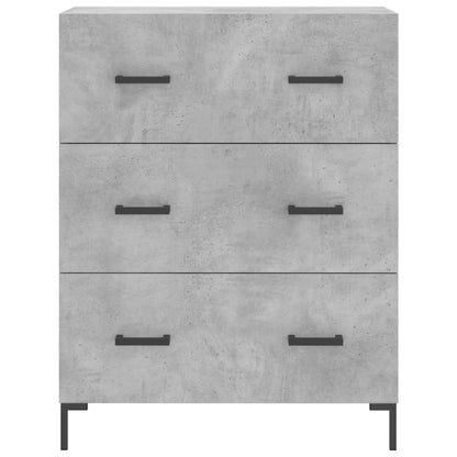 Highboard Concrete Grey 69.5x34x180 cm Engineered Wood