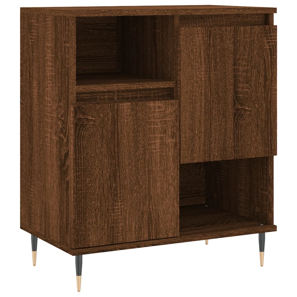 Sideboards 2 pcs Brown Oak Engineered Wood