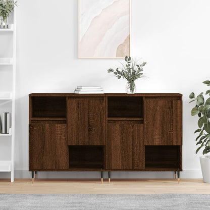 Sideboards 2 pcs Brown Oak Engineered Wood