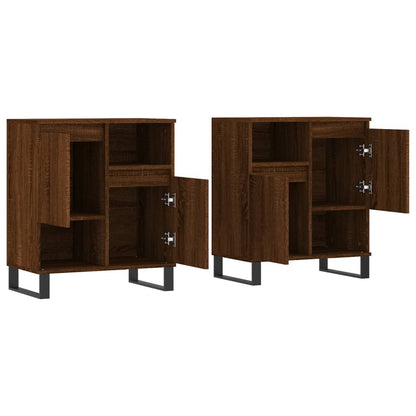 Sideboards 2 pcs Brown Oak Engineered Wood