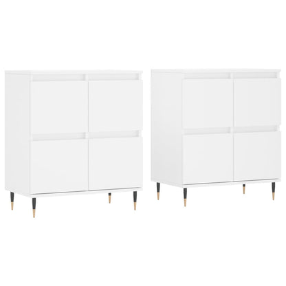 Sideboards 2 pcs White Engineered Wood