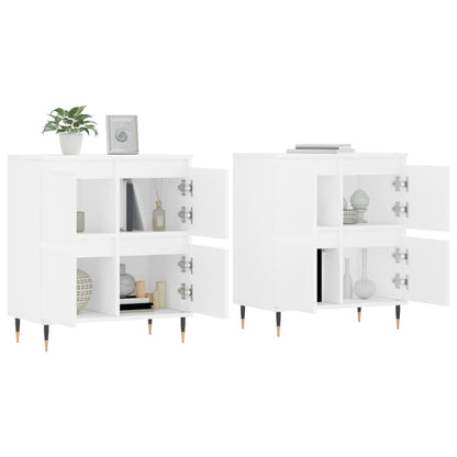 Sideboards 2 pcs White Engineered Wood