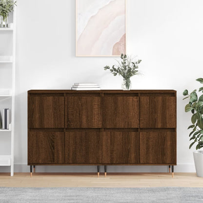 Sideboards 2 pcs Brown Oak Engineered Wood