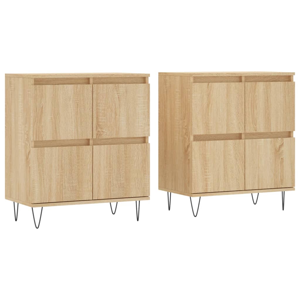 Sideboards 2 pcs Sonoma Oak Engineered Wood