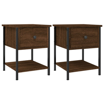 Bedside Tables 2 pcs Brown Oak 34x35.5x45 cm Engineered Wood