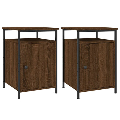 Bedside Cabinets 2 pcs Brown Oak 40x42x60 cm Engineered Wood