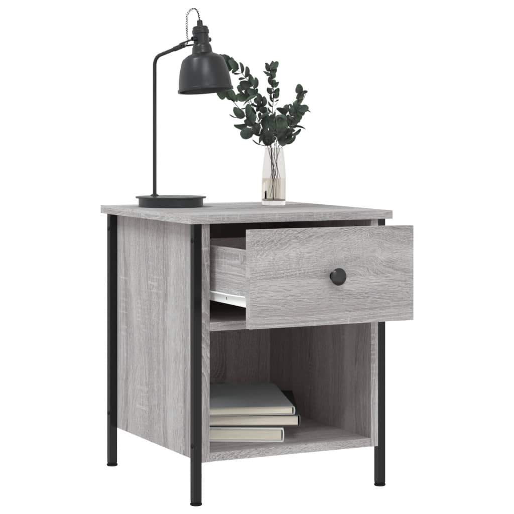 Bedside Cabinet Grey Sonoma 40x42x50 cm Engineered Wood