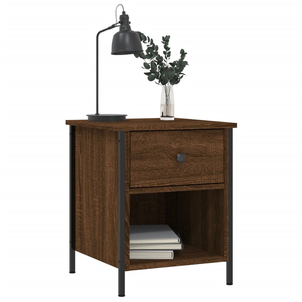 Bedside Cabinets 2 pcs Brown Oak 40x42x50 cm Engineered Wood