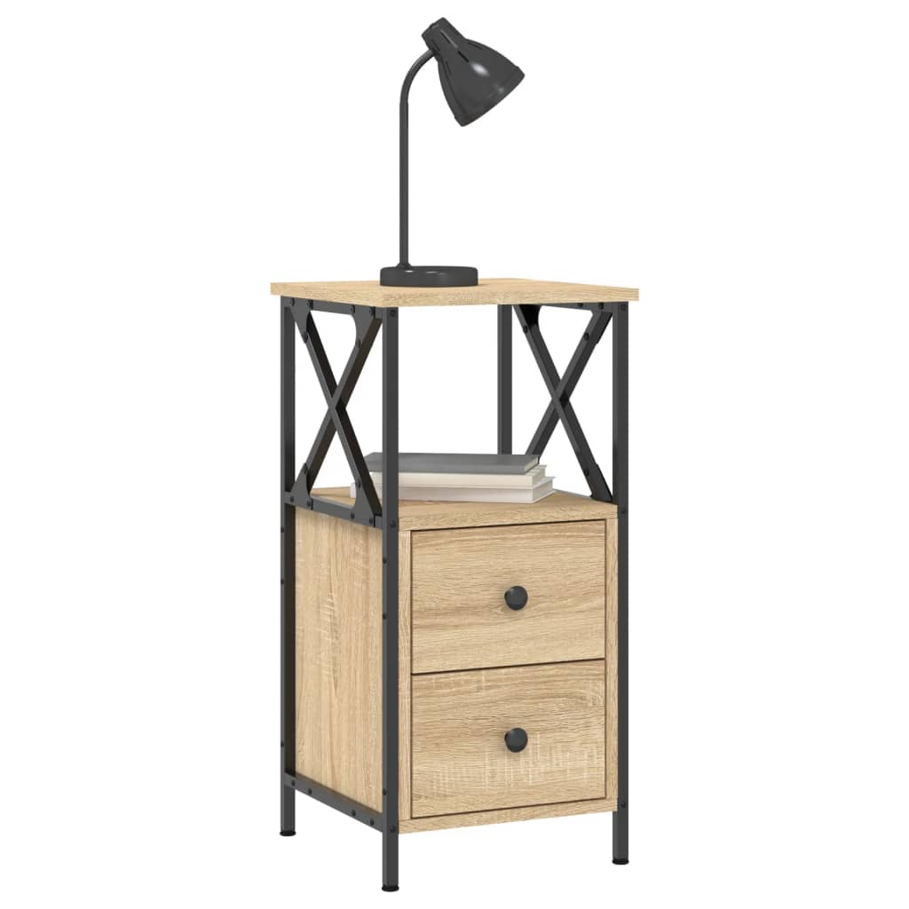 Bedside Cabinet Sonoma Oak 34x35.5x70 cm Engineered Wood