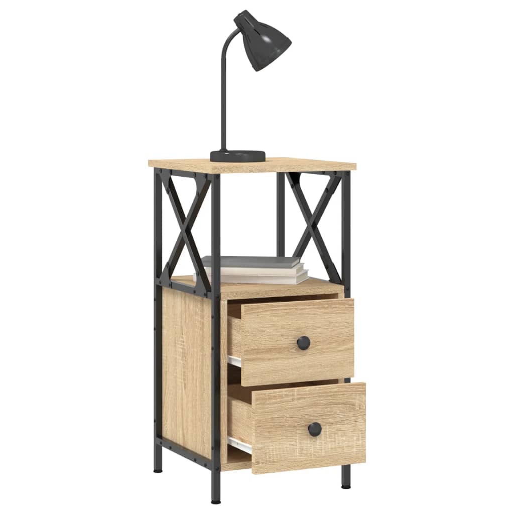 Bedside Cabinet Sonoma Oak 34x35.5x70 cm Engineered Wood