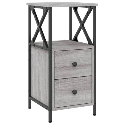 Bedside Cabinet Grey Sonoma 34x35.5x70 cm Engineered Wood