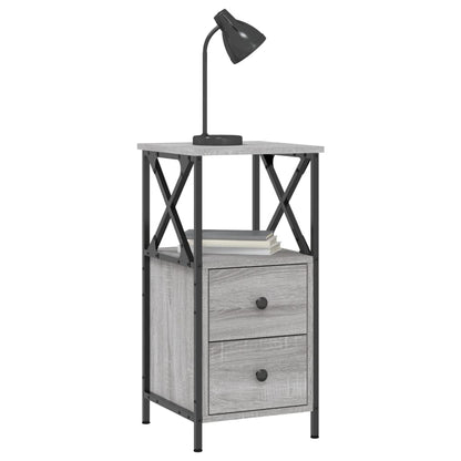 Bedside Cabinet Grey Sonoma 34x35.5x70 cm Engineered Wood