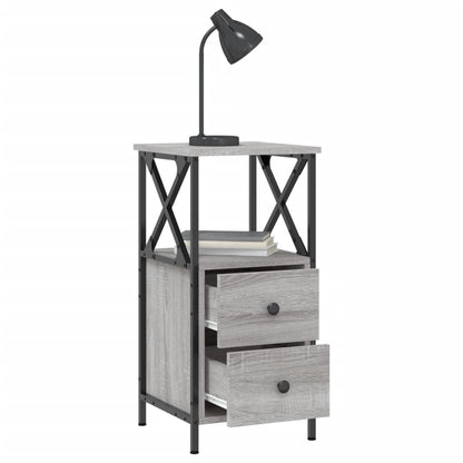 Bedside Cabinet Grey Sonoma 34x35.5x70 cm Engineered Wood