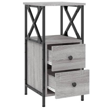 Bedside Cabinet Grey Sonoma 34x35.5x70 cm Engineered Wood