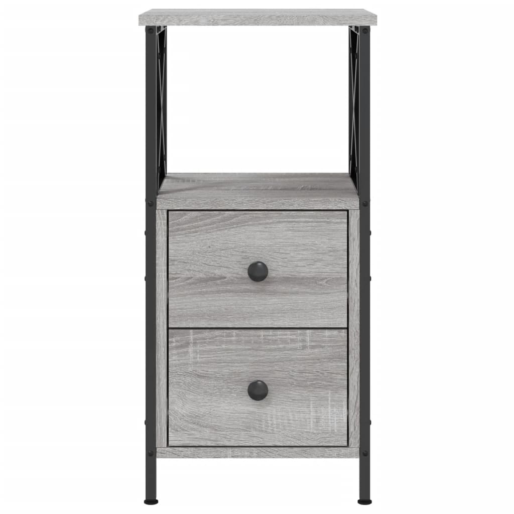 Bedside Cabinet Grey Sonoma 34x35.5x70 cm Engineered Wood