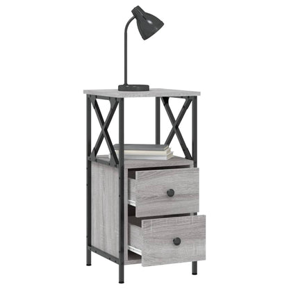 Bedside Cabinets 2 pcs Grey Sonoma 34x35.5x70 cm Engineered Wood