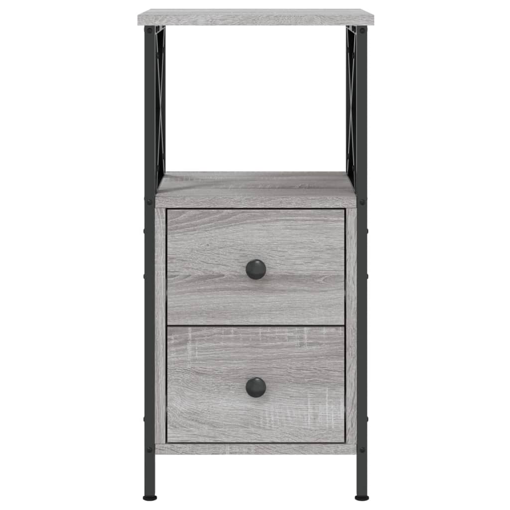 Bedside Cabinets 2 pcs Grey Sonoma 34x35.5x70 cm Engineered Wood