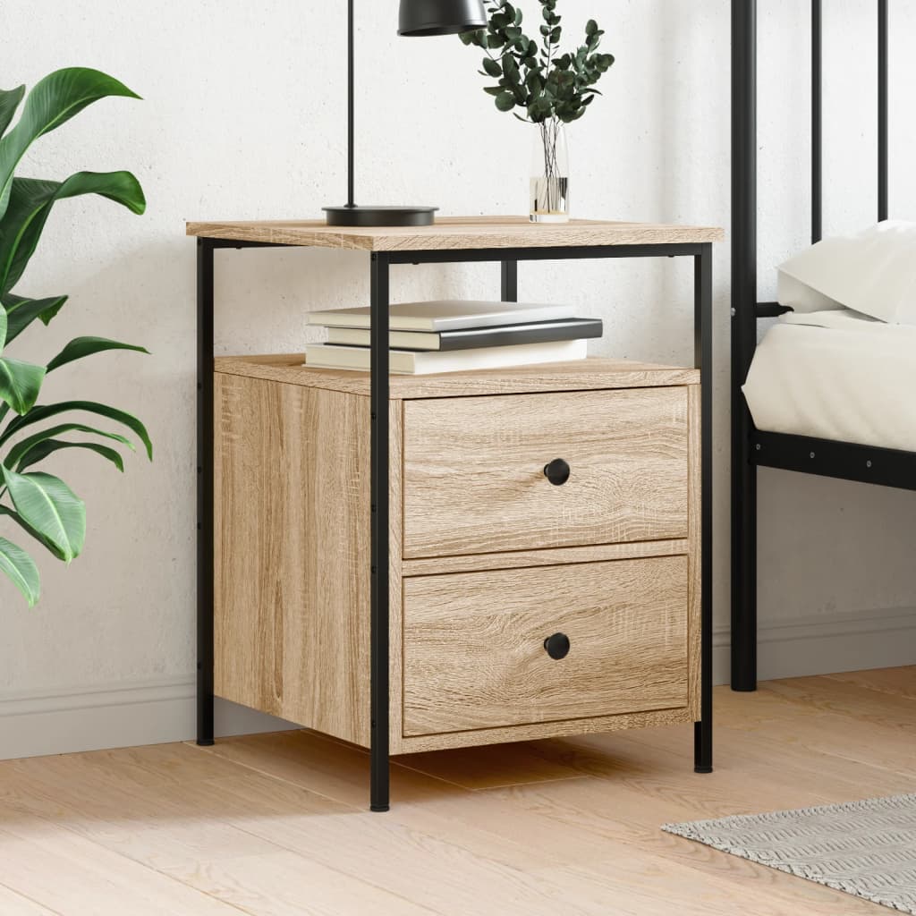 Bedside Cabinet Sonoma Oak 44x45x60 cm Engineered Wood