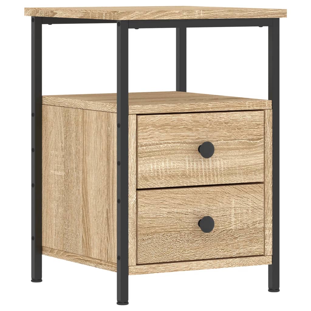 Bedside Cabinets 2 pcs Sonoma Oak 34x35.5x50 cm Engineered Wood