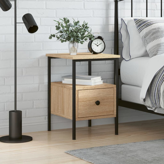 Bedside Cabinet Sonoma Oak 34x36x50 cm Engineered Wood