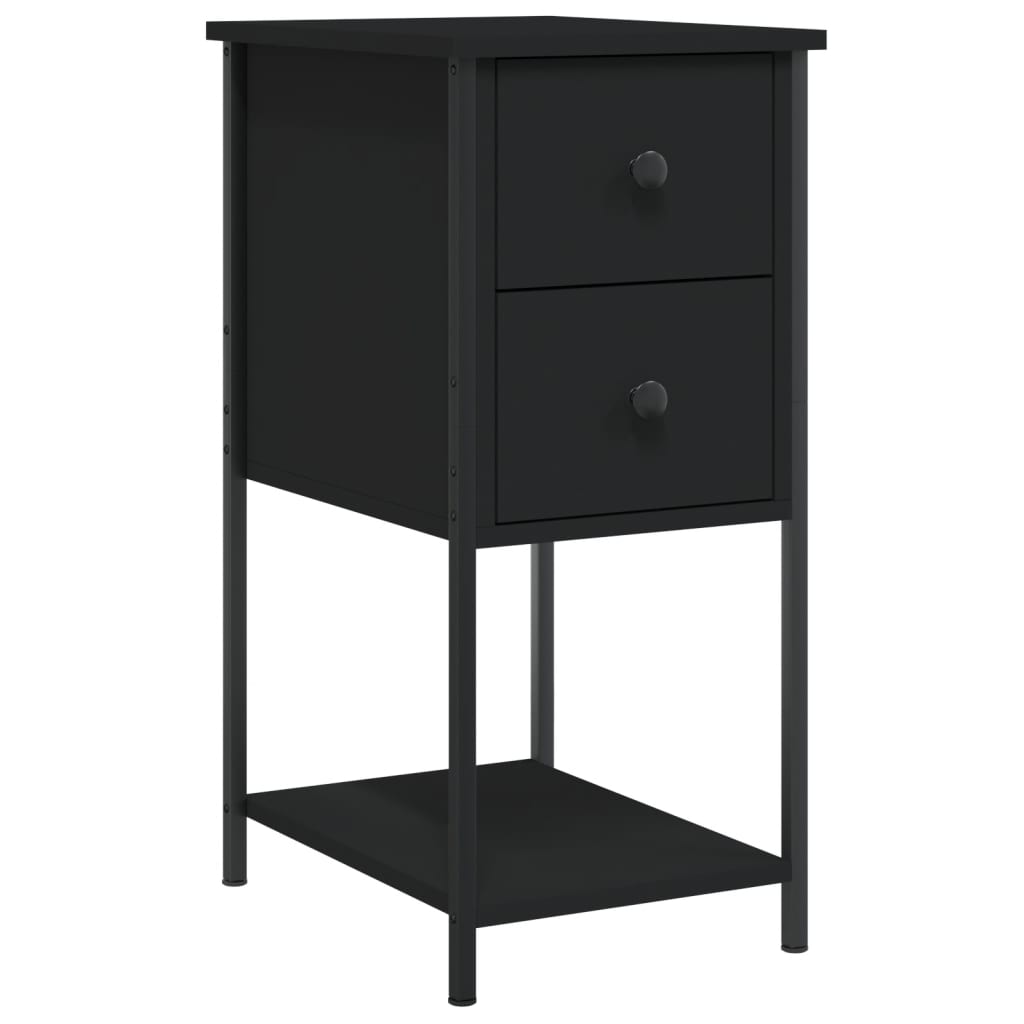 Bedside Cabinet Black 32x42x70 cm Engineered Wood