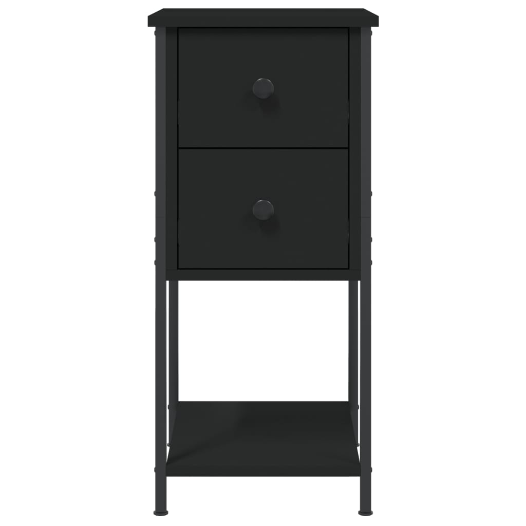 Bedside Cabinet Black 32x42x70 cm Engineered Wood