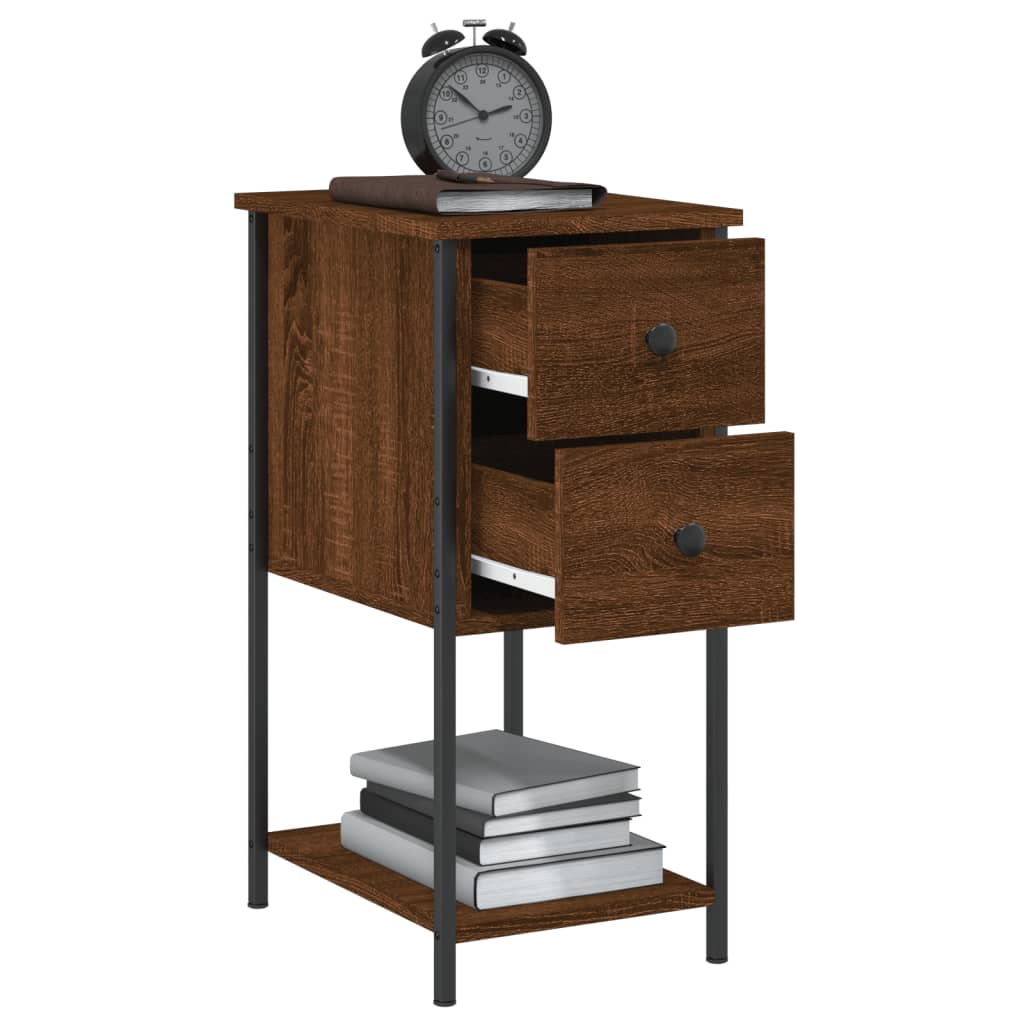 Bedside Cabinets 2 pcs Brown Oak 32x42x70 cm Engineered Wood