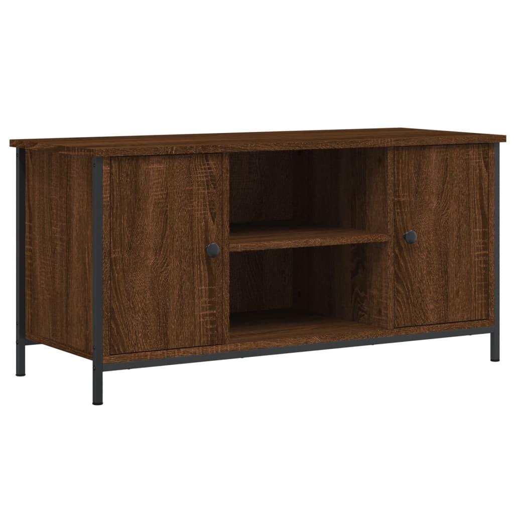 TV Cabinet Brown Oak 100x40x50 cm Engineered Wood