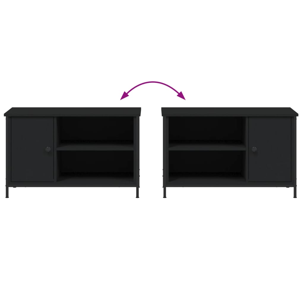 TV Cabinet Black 80x40x50 cm Engineered Wood