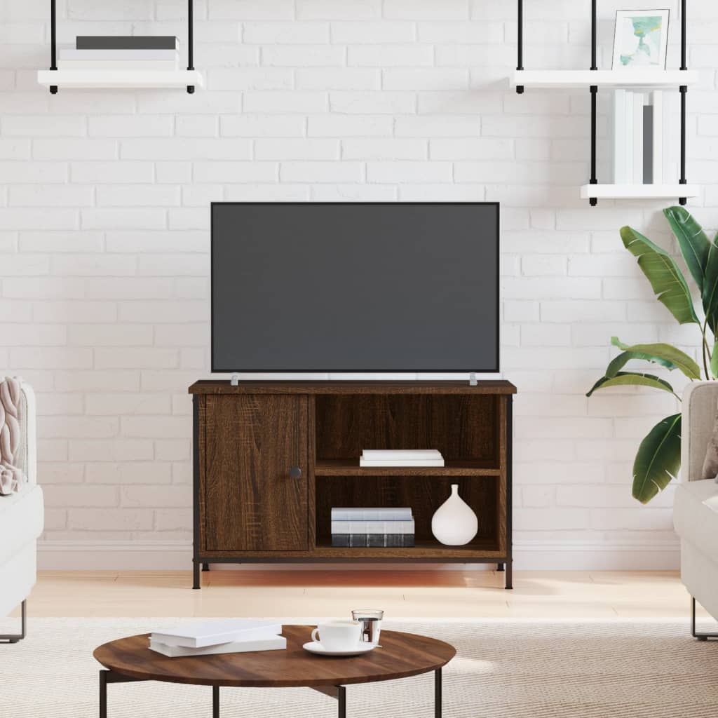 TV Cabinet Brown Oak 80x40x50 cm Engineered Wood