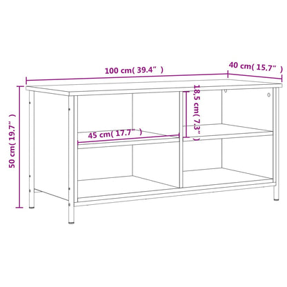 TV Cabinet Sonoma Oak 100x40x50 cm Engineered Wood